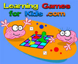 Learning Games for Kids.com- two brains playing a board game